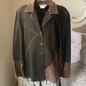 Nancy Bolen Vintage Black and Brown Jacket